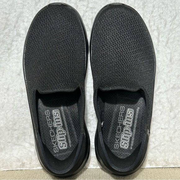 Skechers Womens Black Hands Free Slip Ins Casual Knit Slip On Sneaker Shoes SZ 7 - Picture 5 of 12